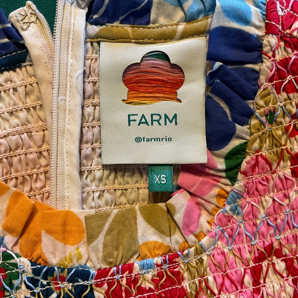 Farm Rio Sunny Daisies Mini Dress XS - Picture 4 of 7